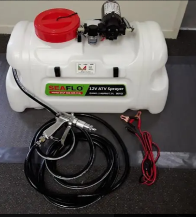 Seaflo ATV sprayer with 120 psi / 7.6 LPM HI Flow pump with k7 Gun – 100Ltr